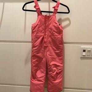 Pink snow pants
